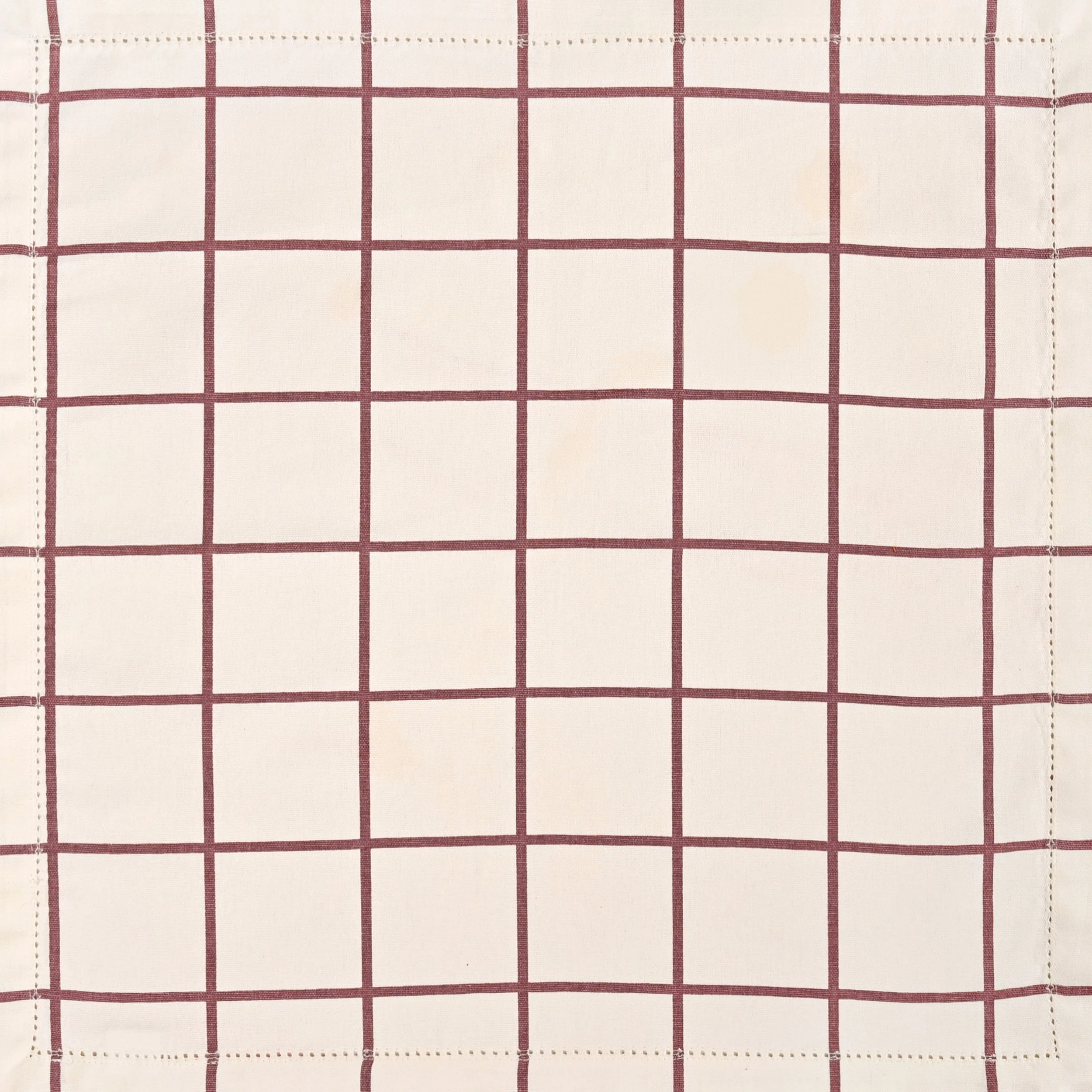 Mauve Grid Pure Cotton Table Napkin Set Of 6 - Image 7