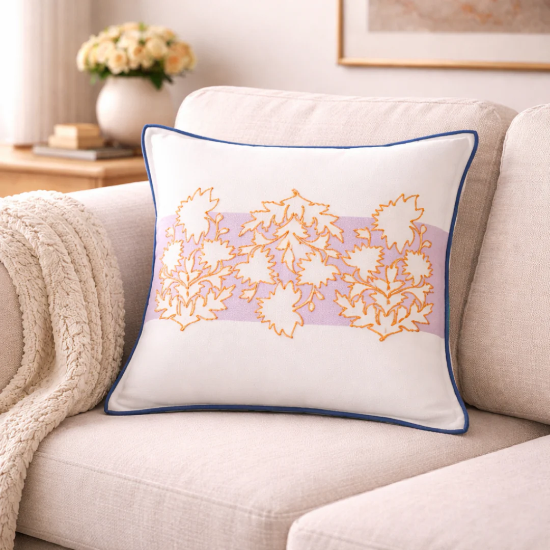 Bloom Era Meadow Cotton Cushion Cover 43x43cm - Image 7
