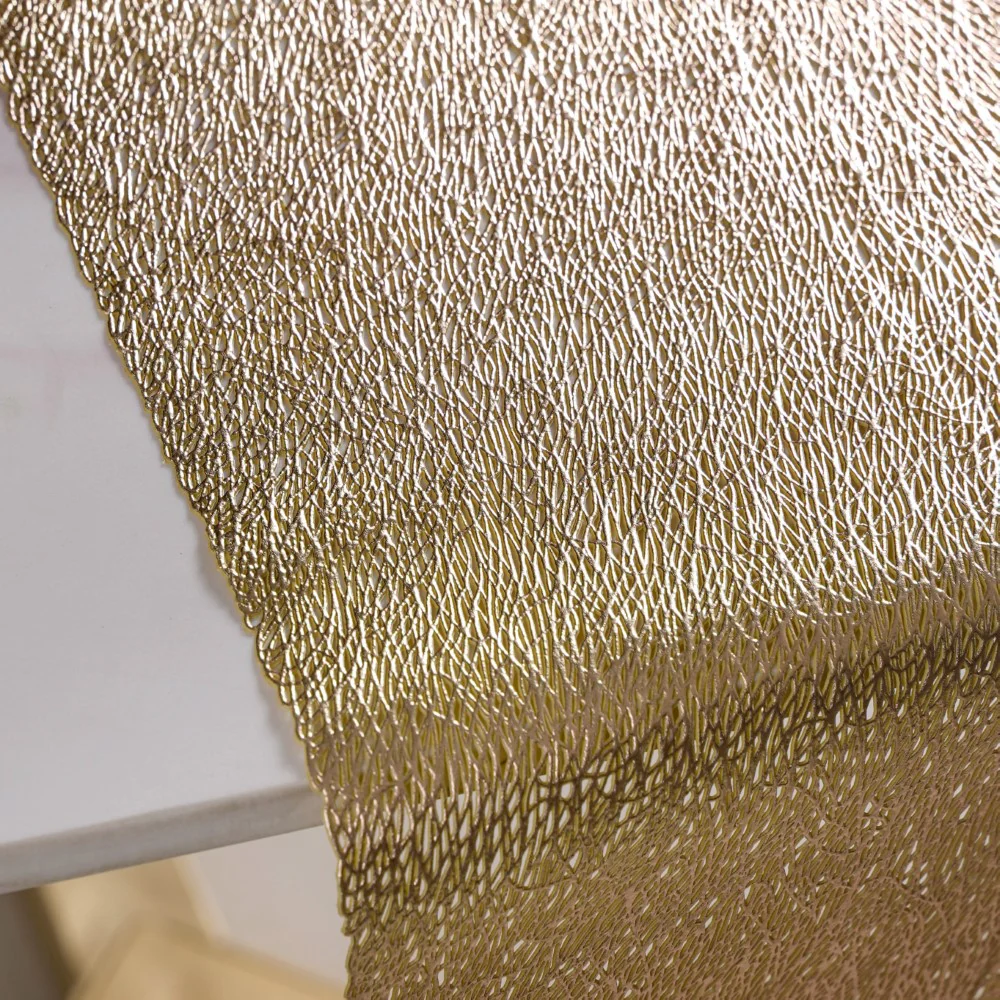 Mesh Table Runner Gold 58 x13 Inch - Image 4
