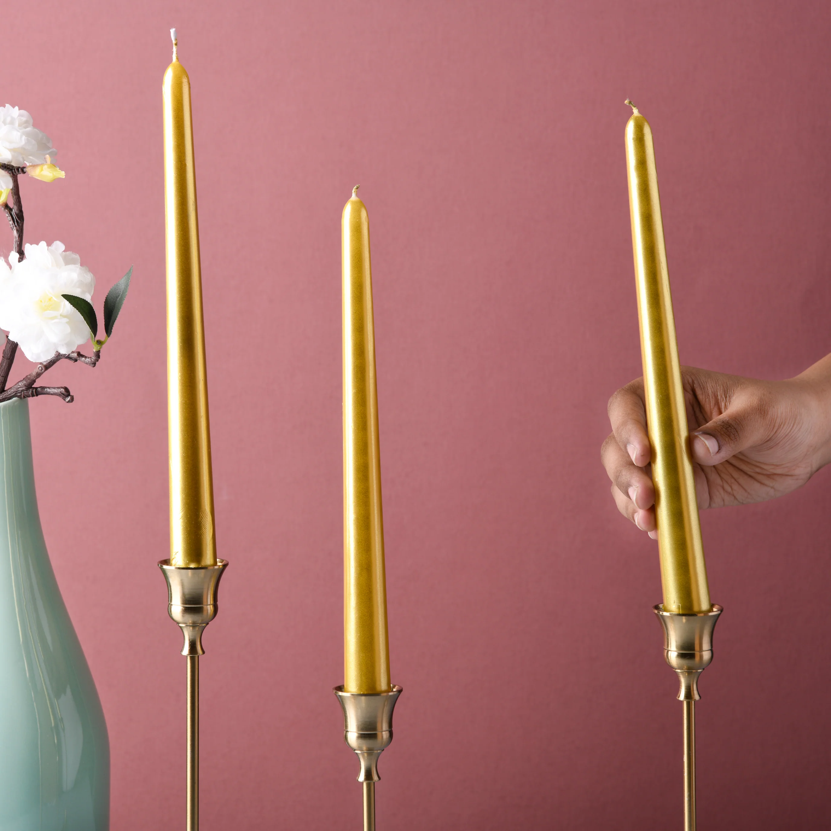Metallic Candle Set of 4 - Image 11