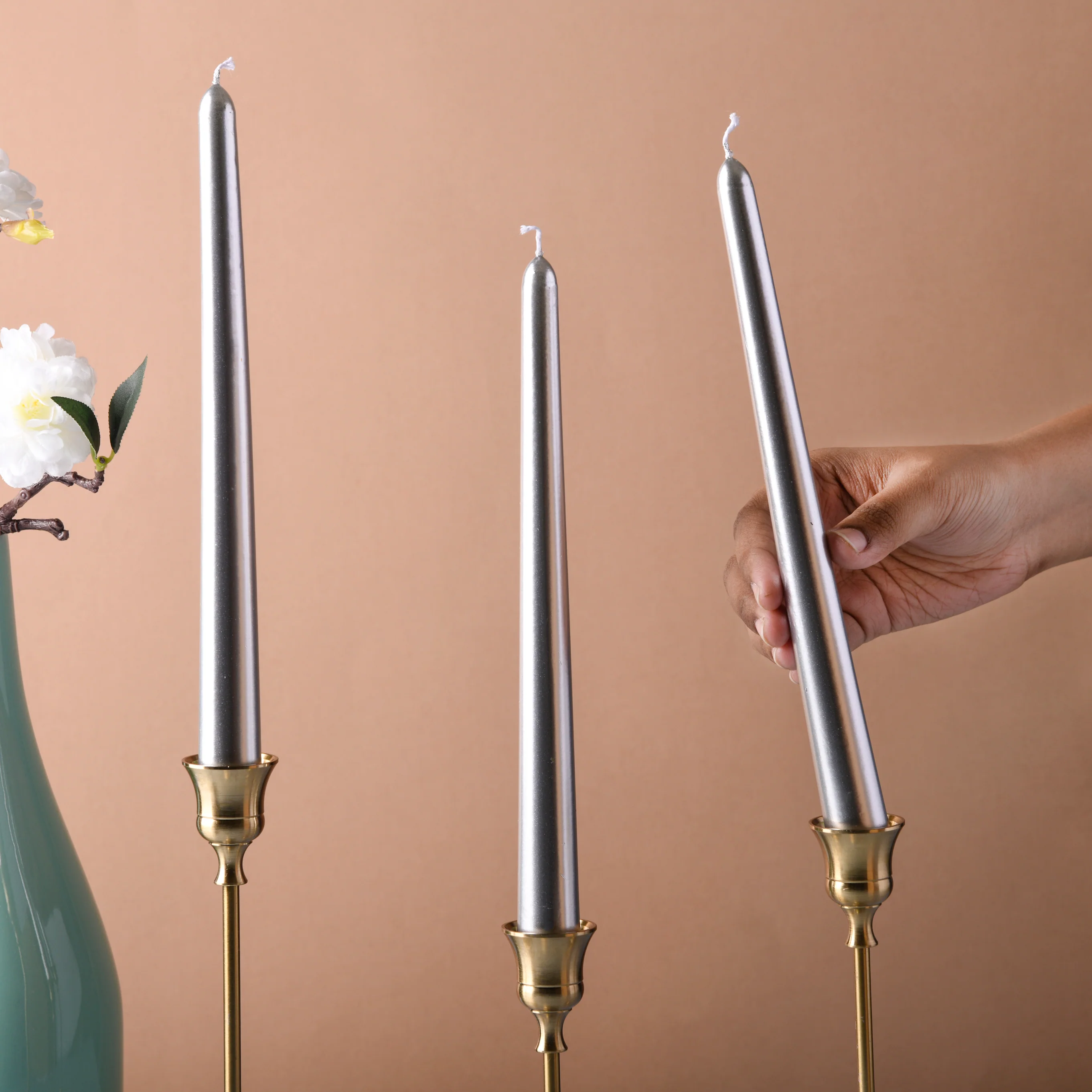 Metallic Candle Set of 4 - Image 12