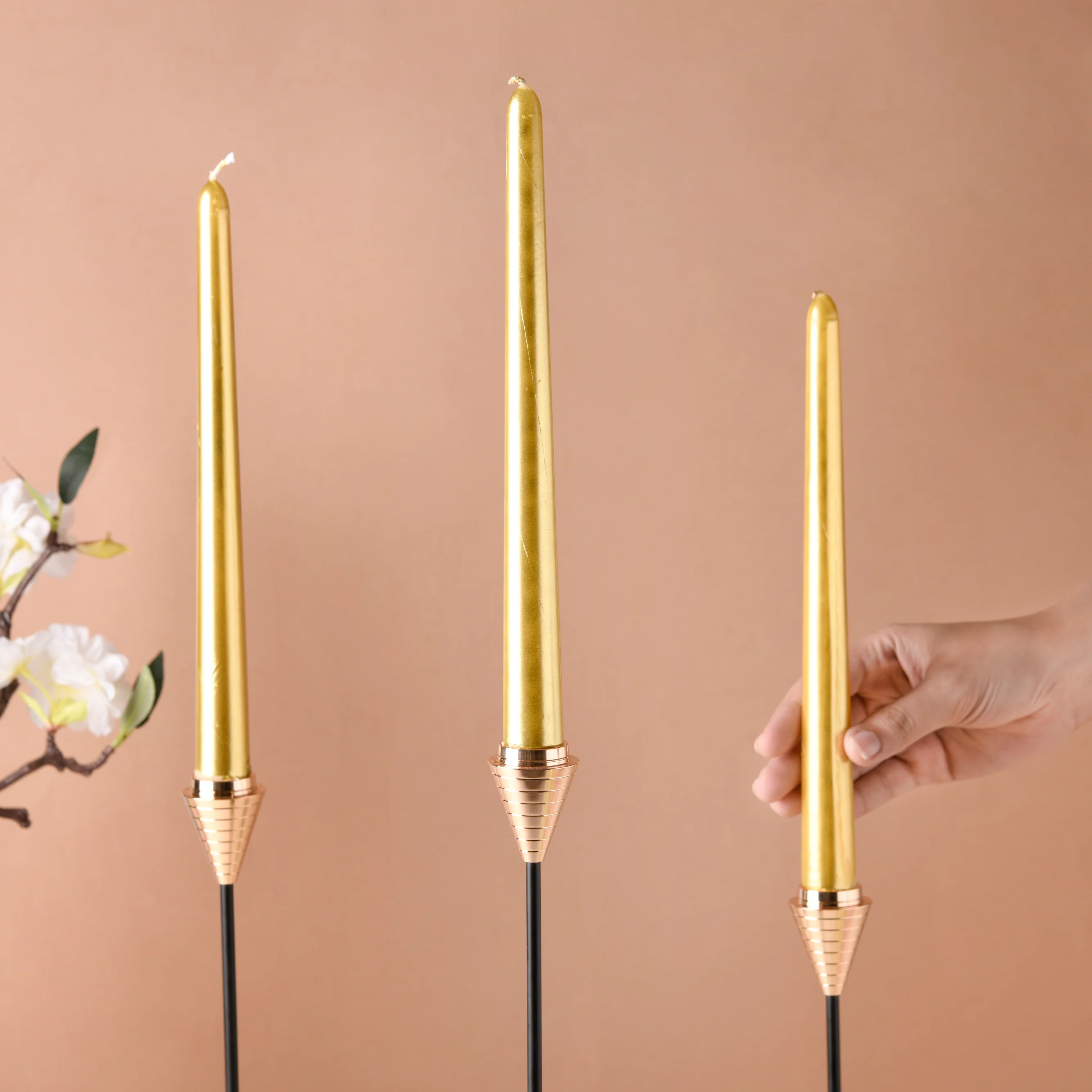 Metallic Candle Set of 4 - Image 4