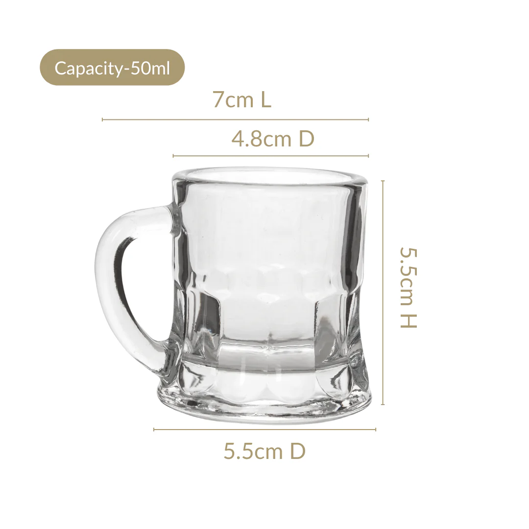 Mini Beer Mug Shot Glass Set Of 9 50ml - Image 4