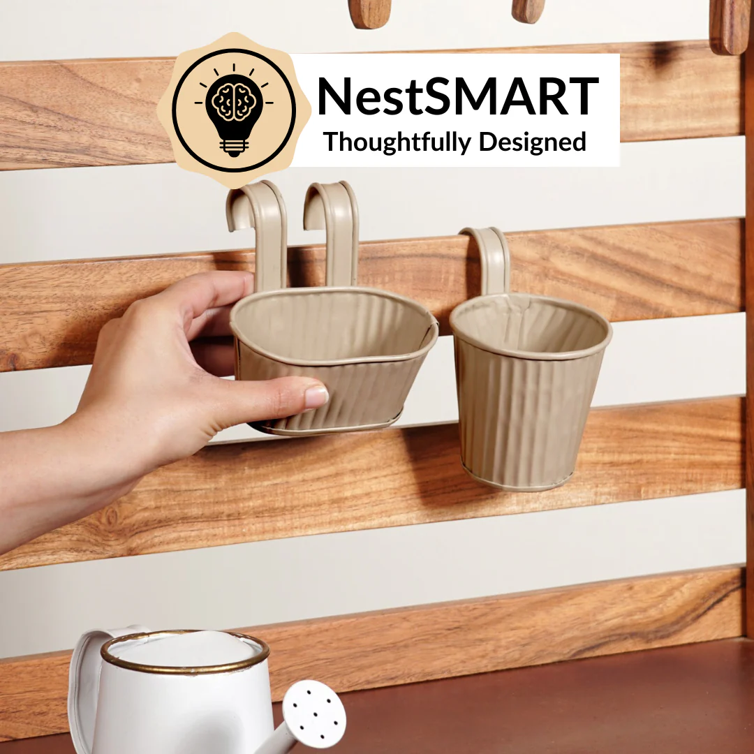 Mini Hanging Planter Set Of 4 Taupe - Image 2
