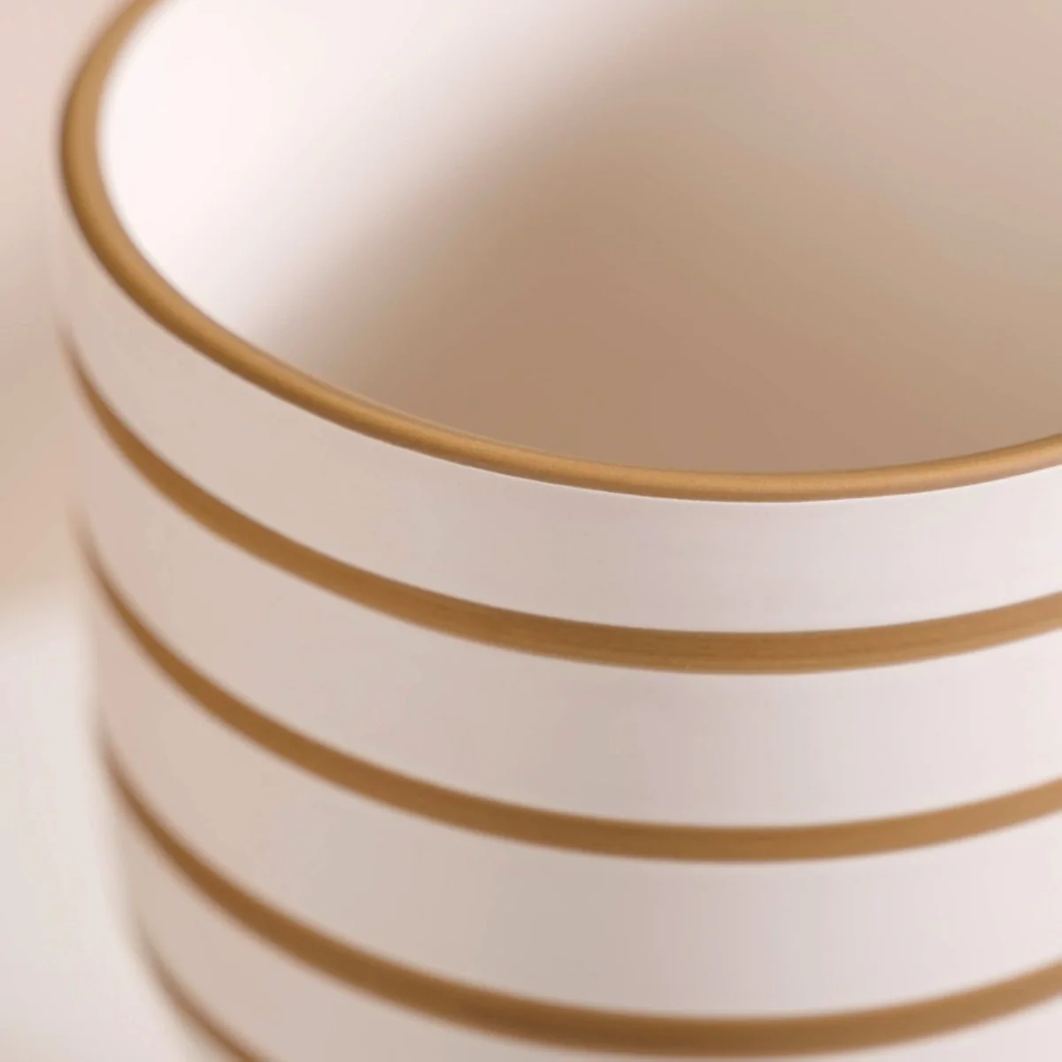 Minimal Geometric Ceramic Flower Pot White - Image 9