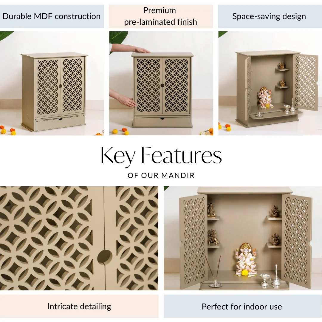 Minimalist Design Puja Mandir Large 53x27x63cm - Image 5