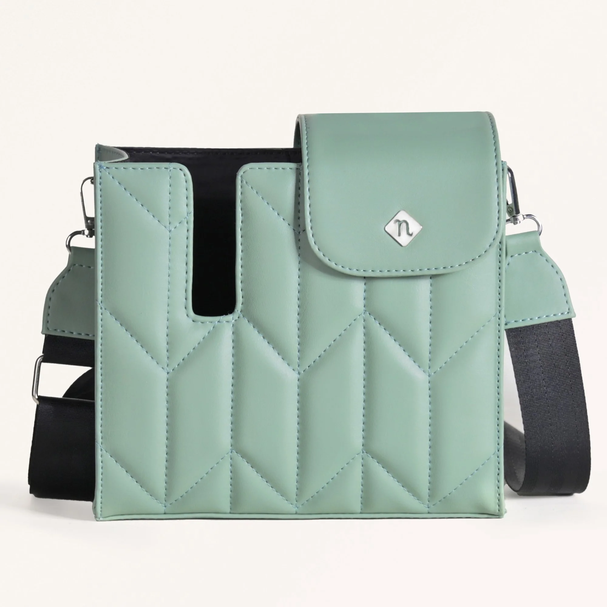 Mint Green Water Bottle Bag With Sling - Image 7