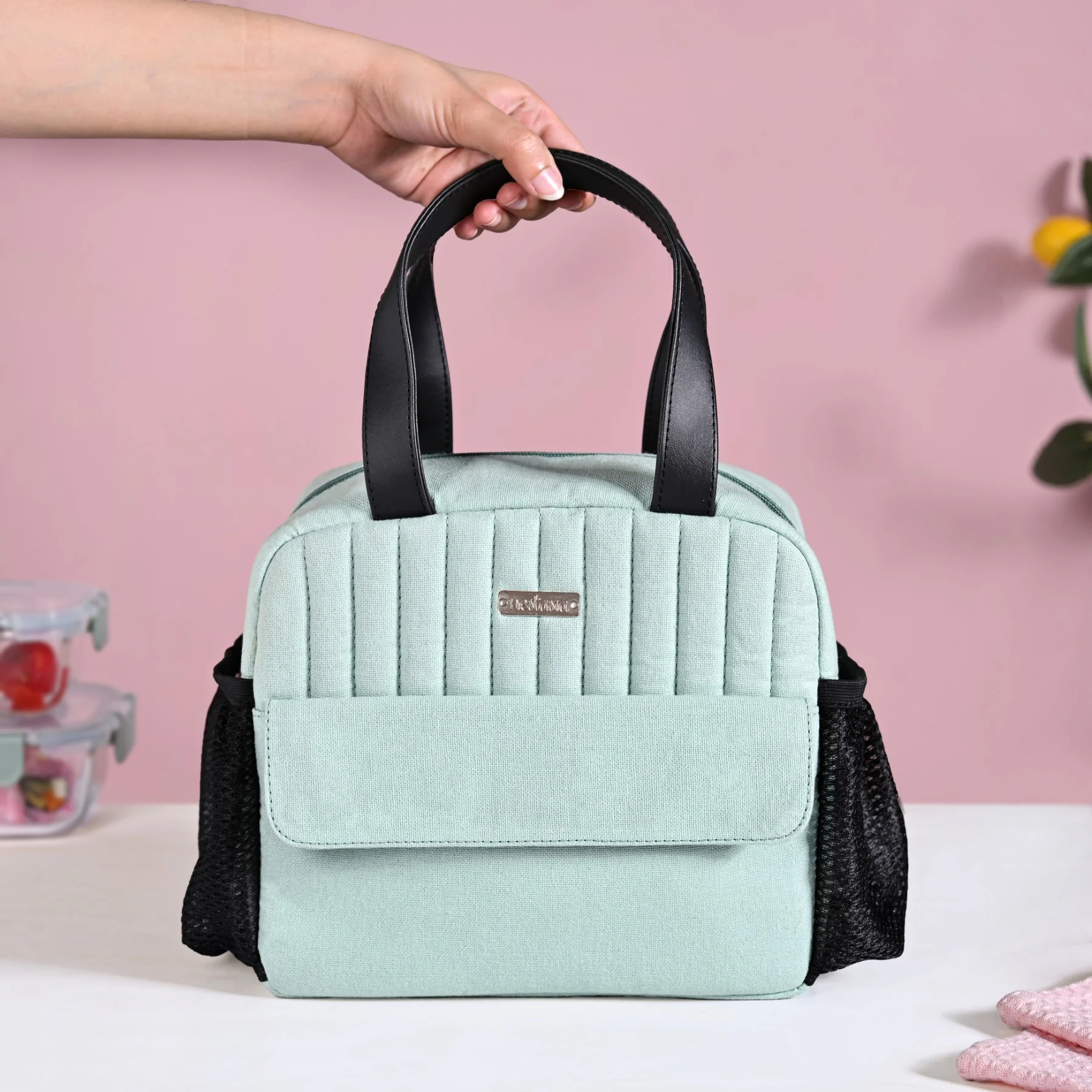 Mint Insulated Lunch Bag - Image 2