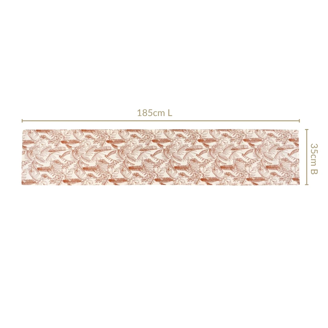Mocha Fern Table Runner 6 Seater 185x35cm - Image 4
