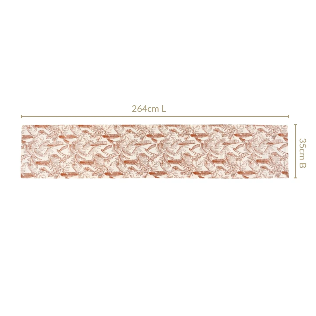Mocha Fern Table Runner 8 Seater 264x35cm - Image 4