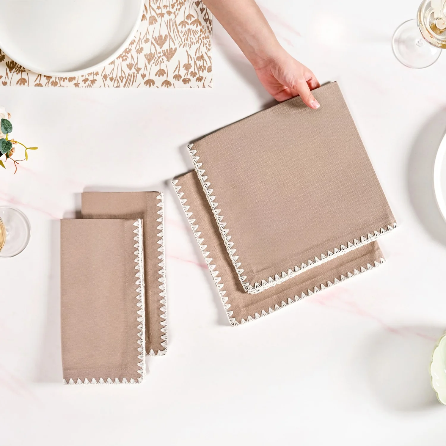 Mocha Mousse Napkin Set Of 4 - Image 3