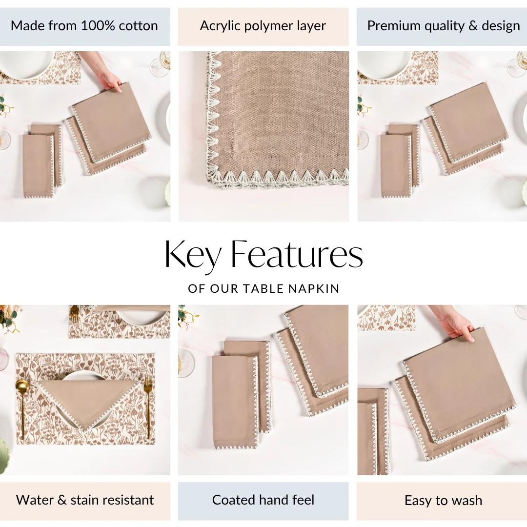 Mocha Mousse Napkin Set Of 4 - Image 5