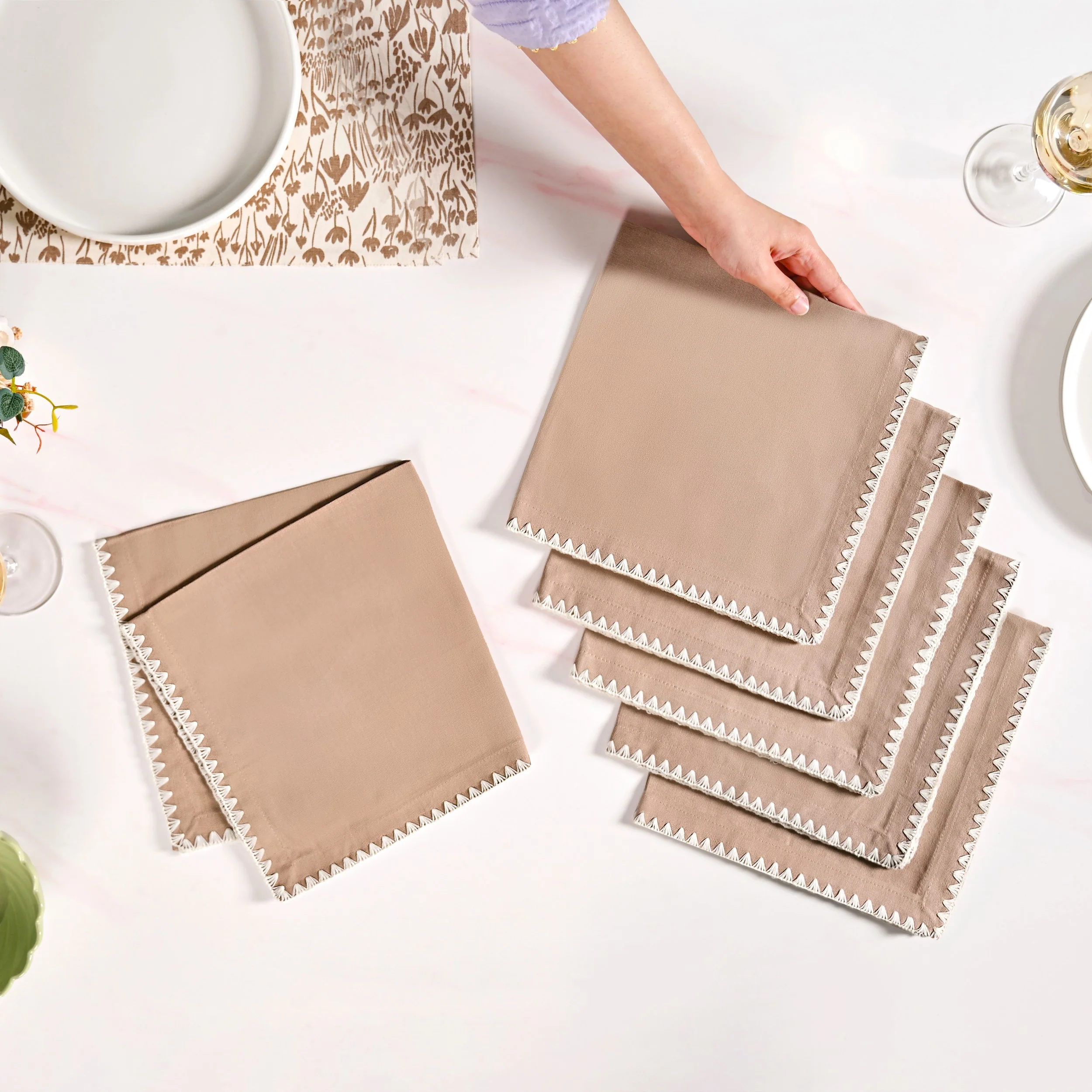 Mocha Mousse Napkin Set Of 6 - Image 3