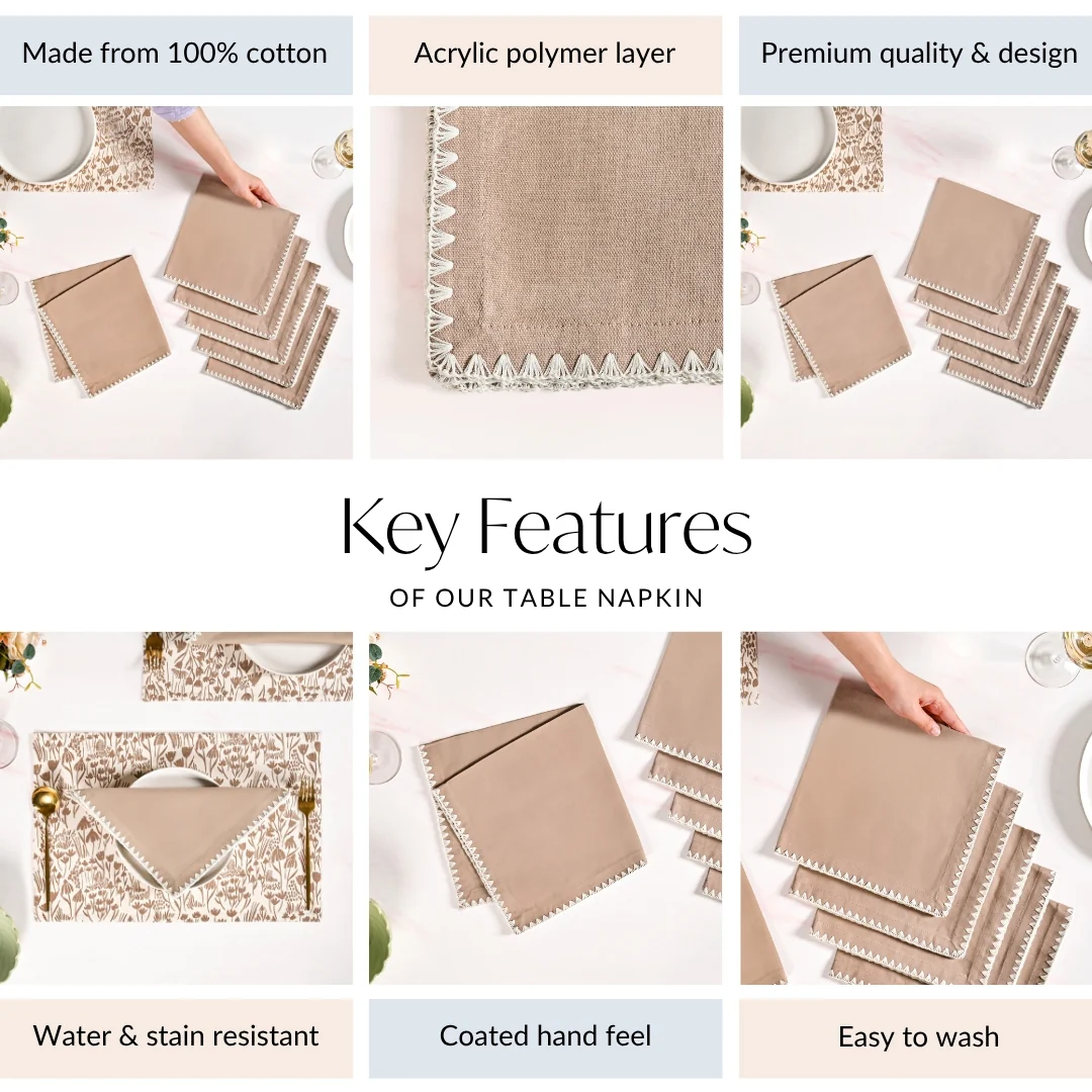 Mocha Mousse Napkin Set Of 6 - Image 5