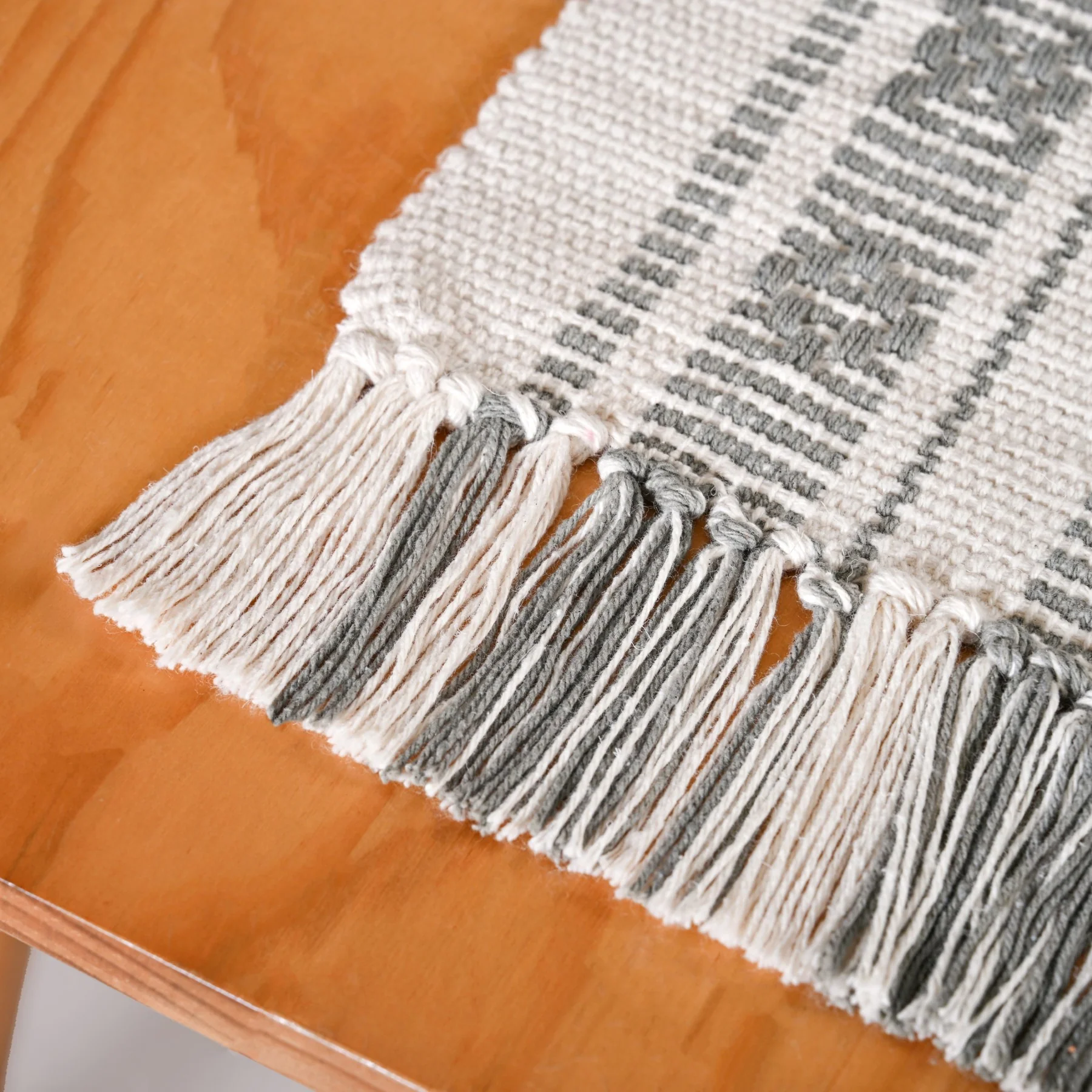 MonoLoom Fringed Cotton Runner 180x33cm - Image 5