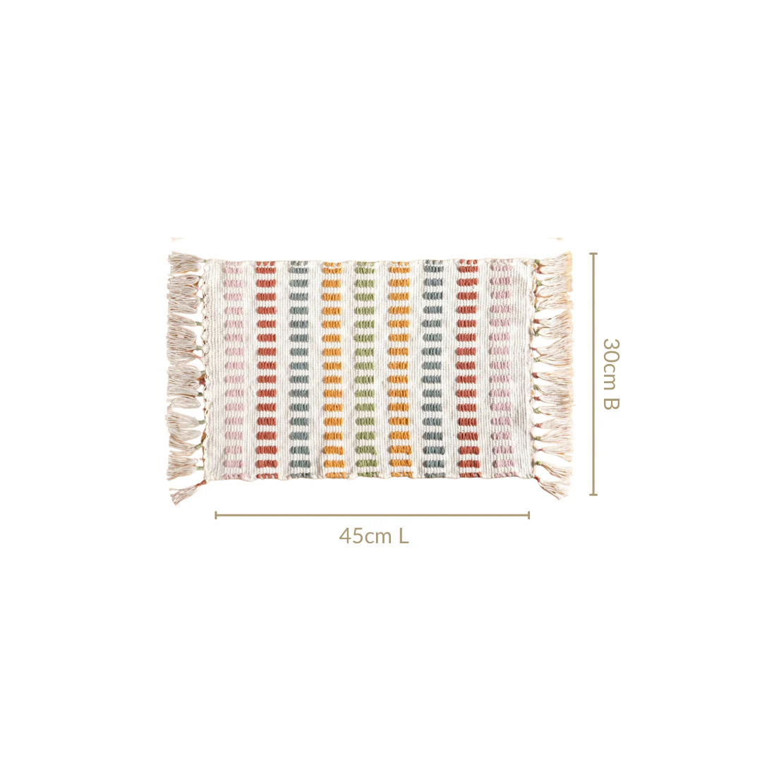 Multicoloured Cotton Placemat Set Of 6 - Image 4