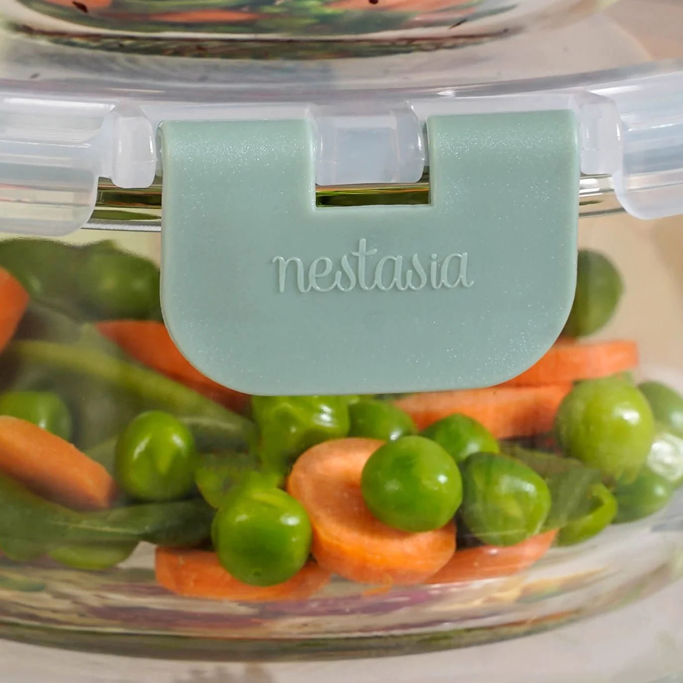 Nestro Airtight Clip Lock Containers Set Of 4 Square Sage Green 160ml 300ml 500ml 800ml - Image 6
