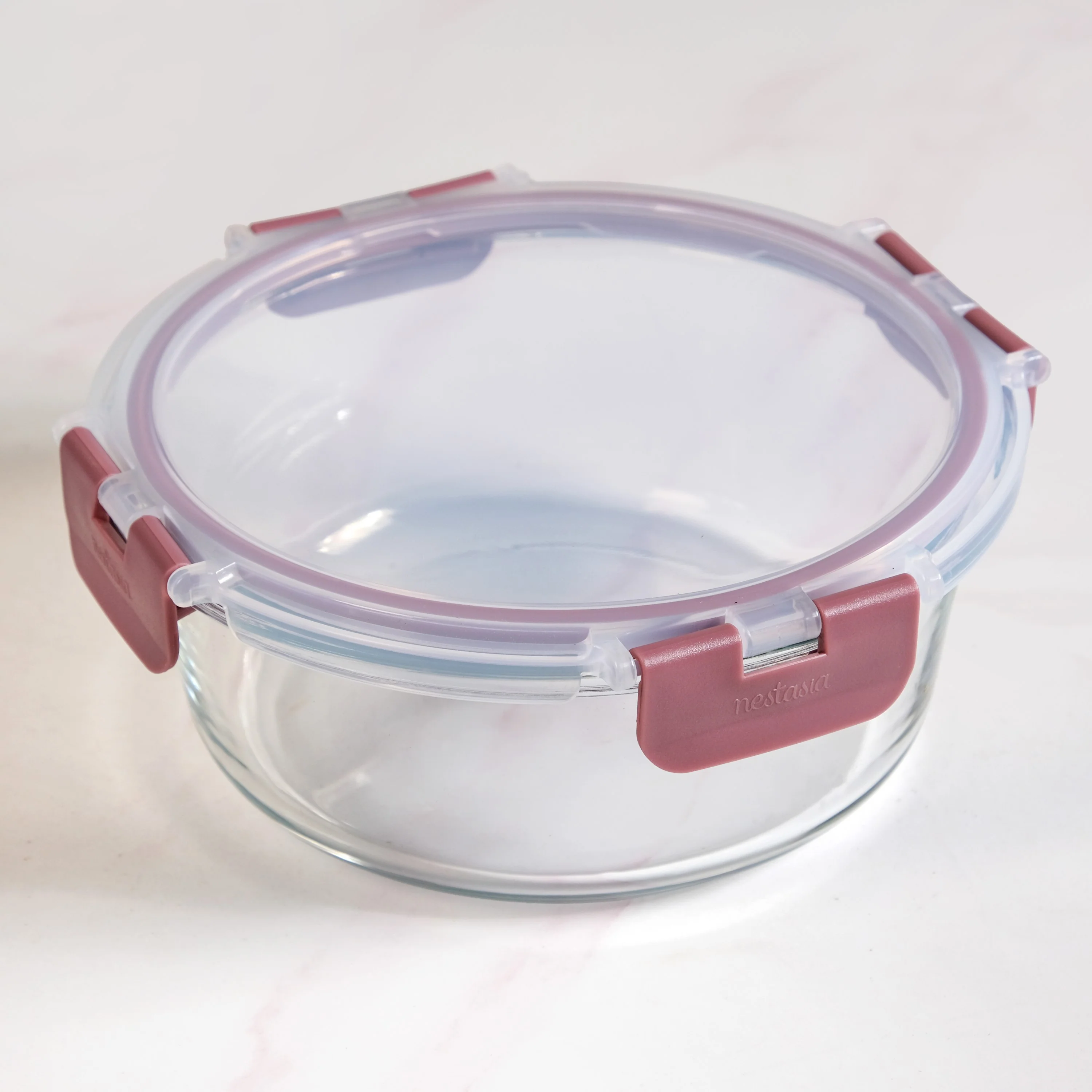 Nestro Pro Clip Lock Food Containers Set Of 4 Round Magenta 215ml 400ml 600ml 950ml - Image 9