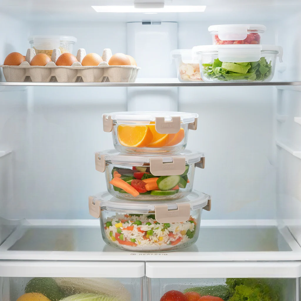 Nestro Pro Leakproof Food Containers Set Of 3 Round 400ml 600ml 950ml - Image 9