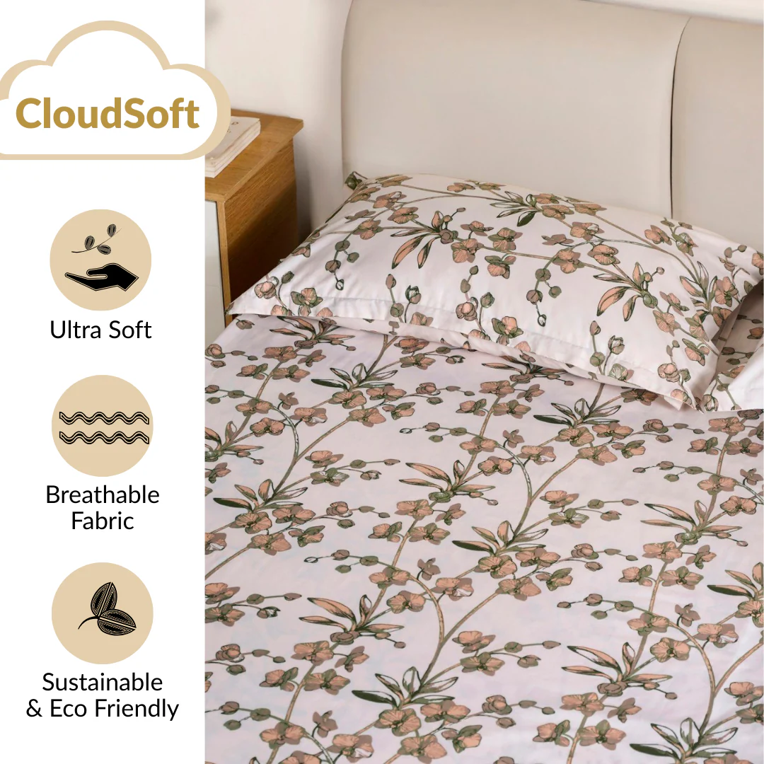 Orchid Grace King Size Bedding Set 275x275cm - Image 5
