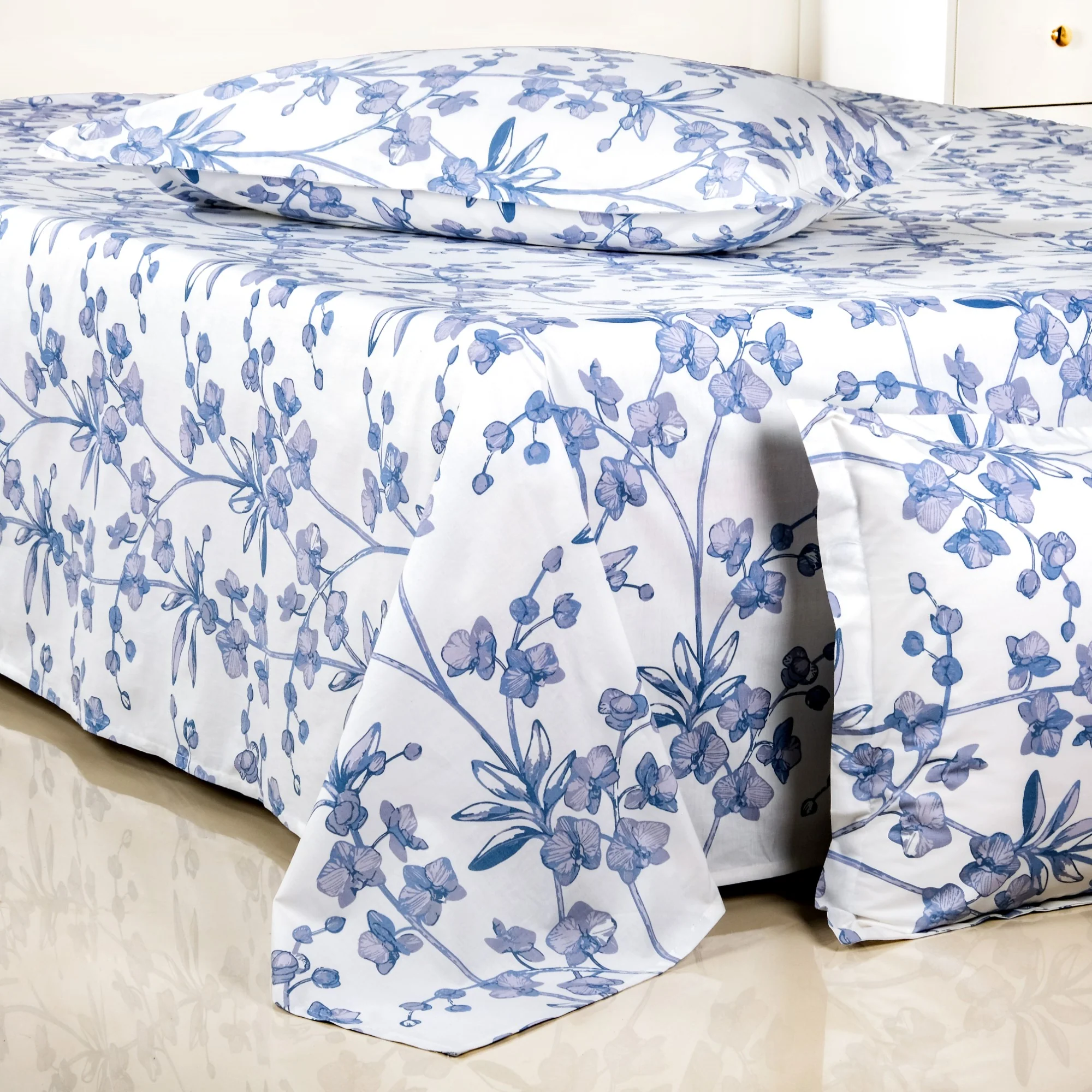 Orchid Whisper Pure Cotton King Size Bedding Set 275x275cm - Image 2