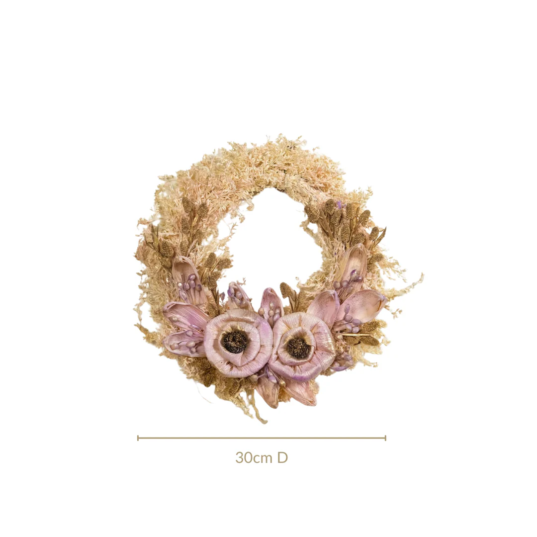Organic Soft Rose Christmas Wreath - Image 4