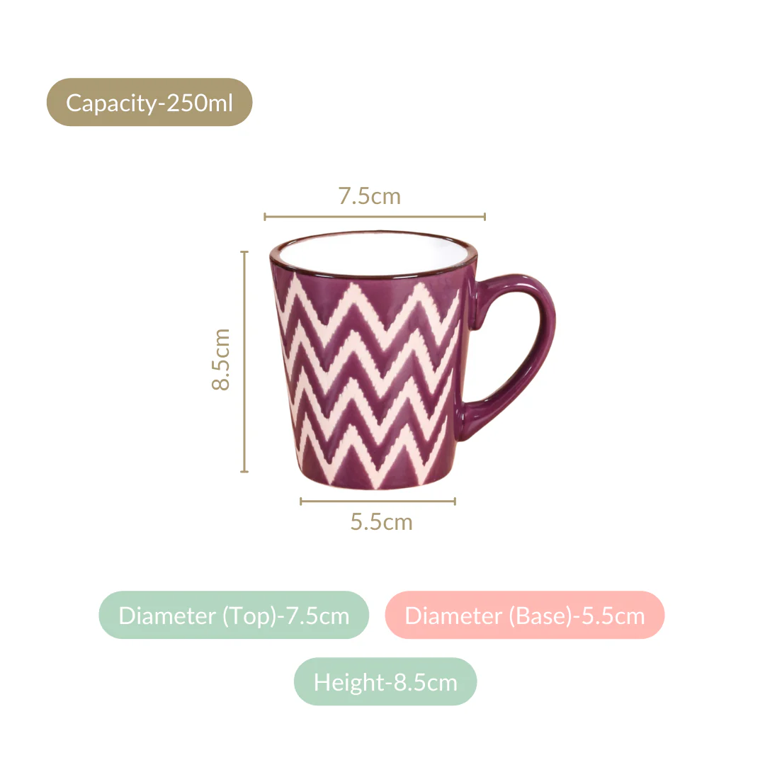 Oscilla Tea Cup Set Of 6 Purple 250ml - Image 4