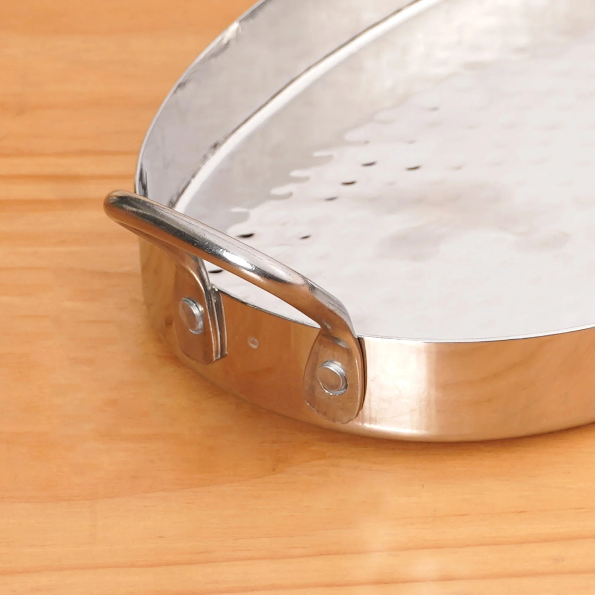 Oval Hammered Stainless Steel Serveware Set Of 2 - Image 8