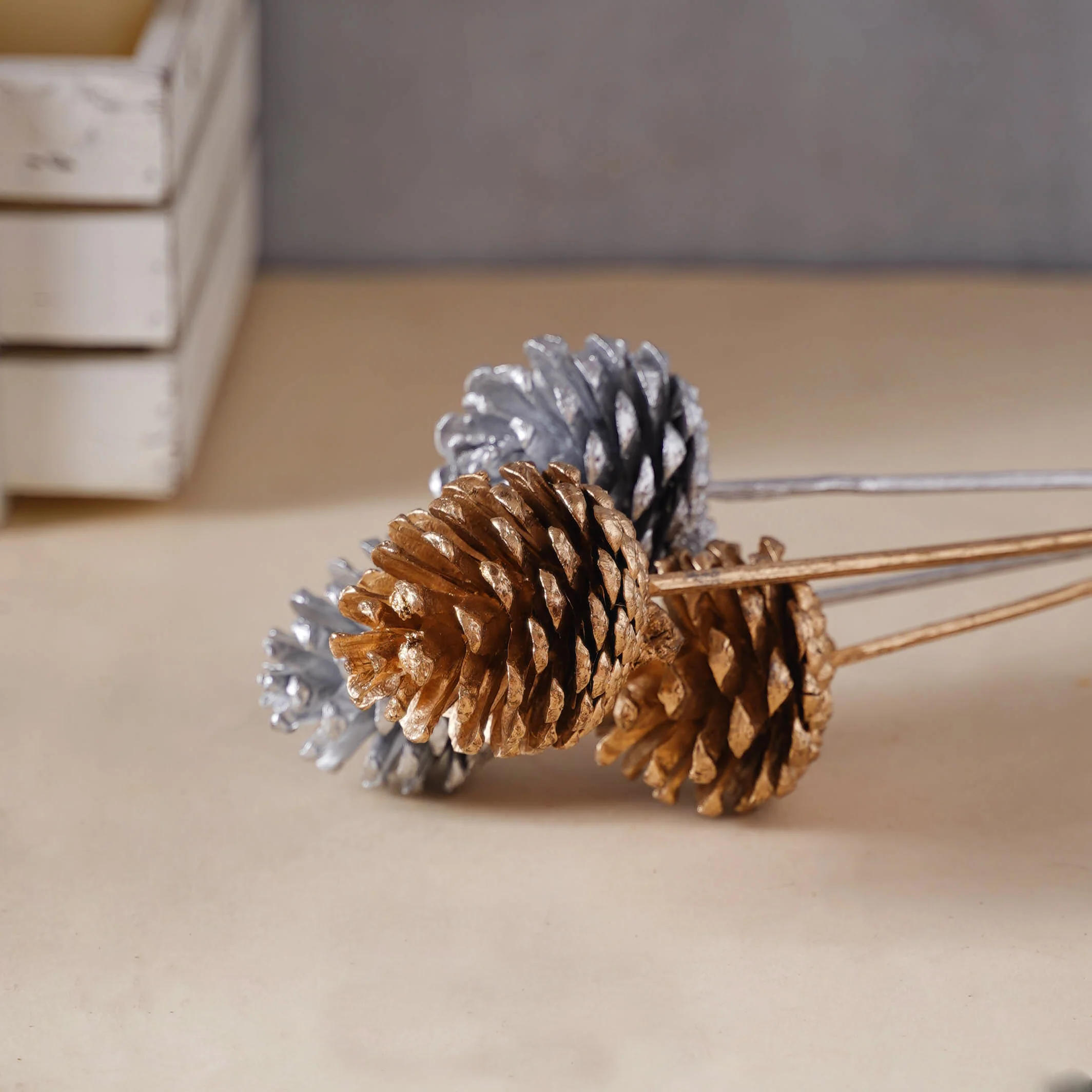Painted Pine Cones - Image 4