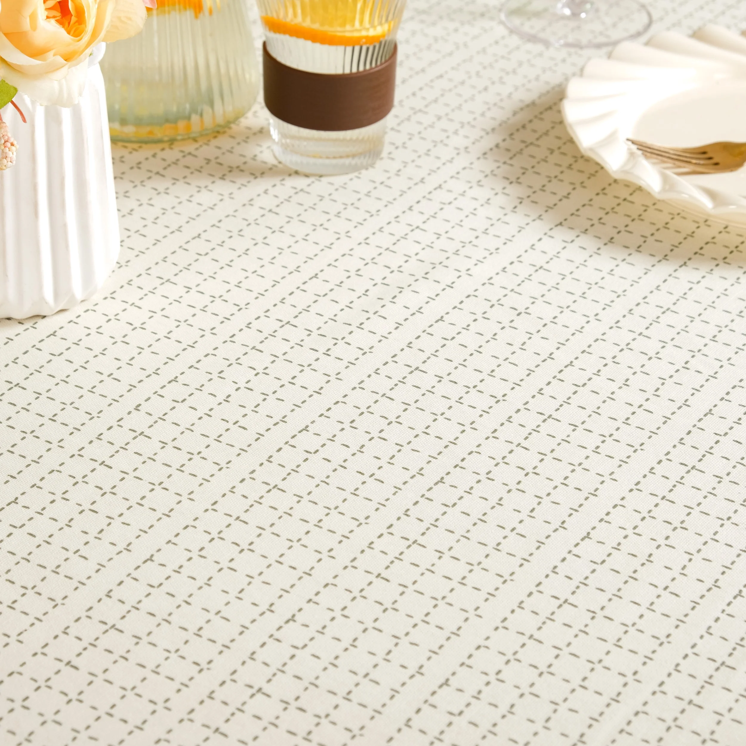 Palm Grove 6 Seater Cotton Table Cover 203x152cm - Image 3