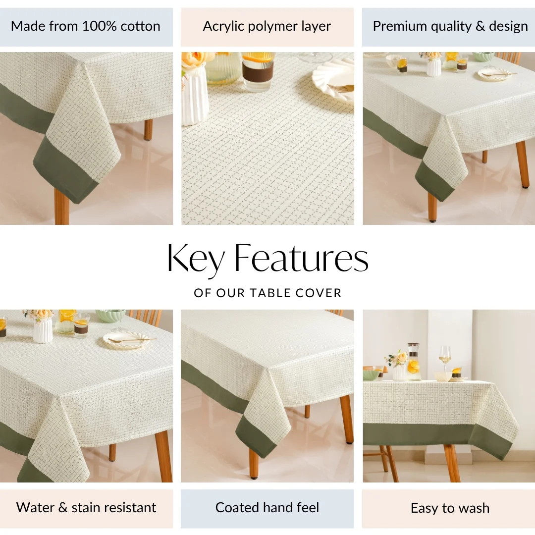 Palm Grove 6 Seater Cotton Table Cover 203x152cm - Image 5