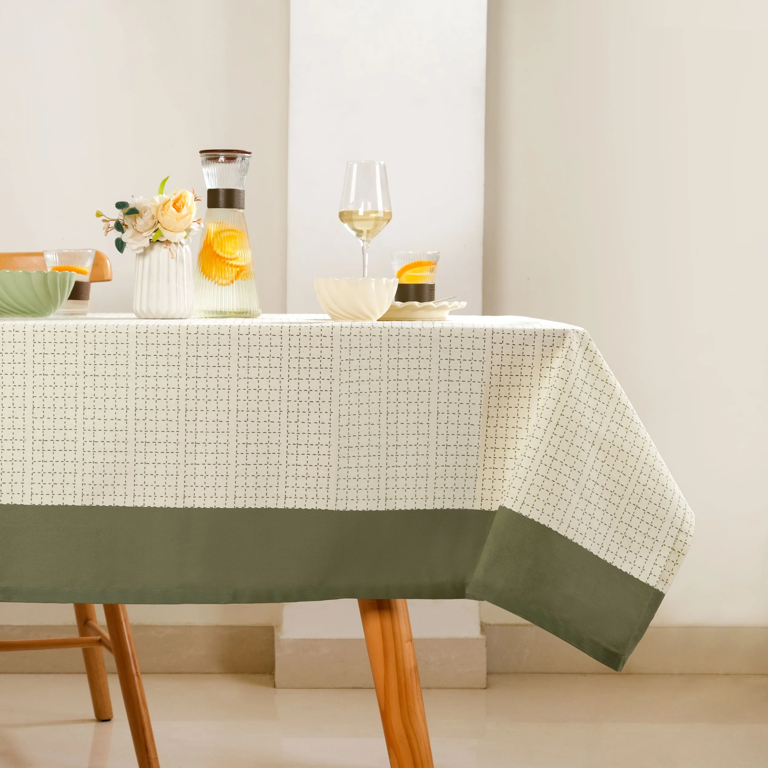 Palm Grove 6 Seater Cotton Table Cover 203x152cm - Image 7