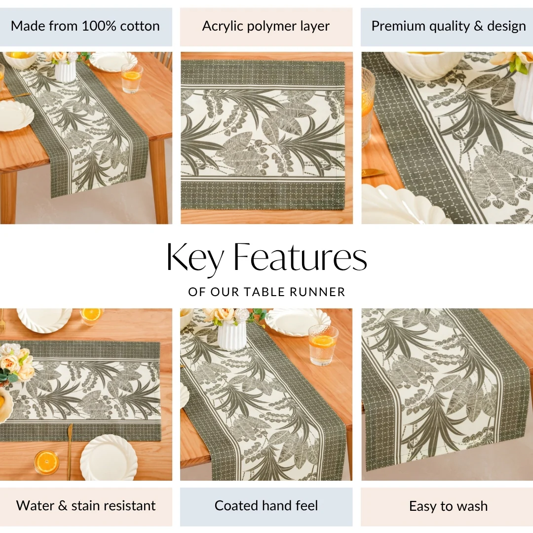 Palm Grove Water Resistant 8 Seater Runner 264x35cm - Image 5