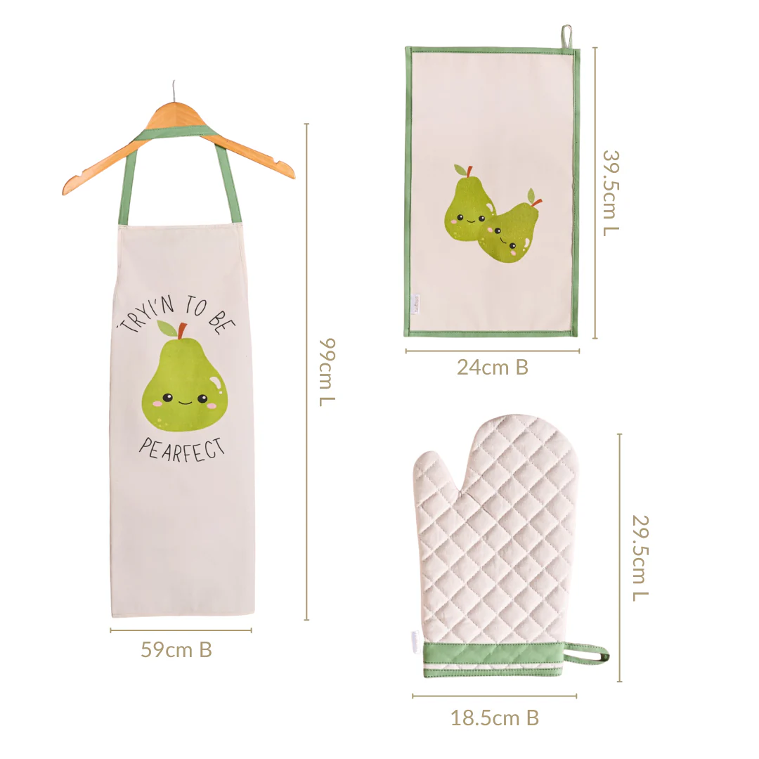 PearFect Apron Mitten Hand Towel Set Of 3 - Image 3