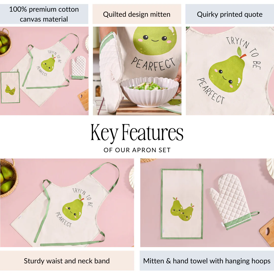 PearFect Apron Mitten Hand Towel Set Of 3 - Image 4