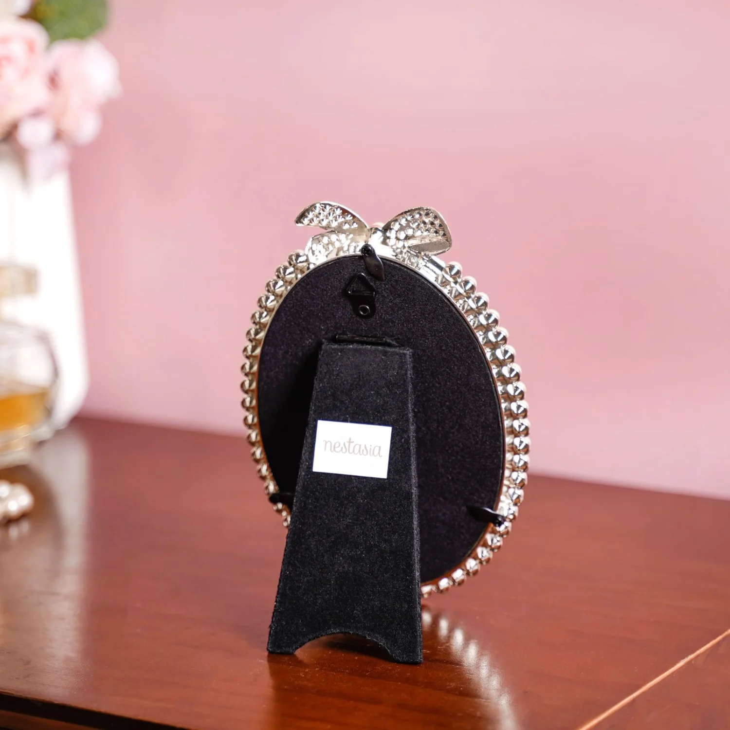 Pearl Mirror With Studded Bow Small 10x15cm - Image 6