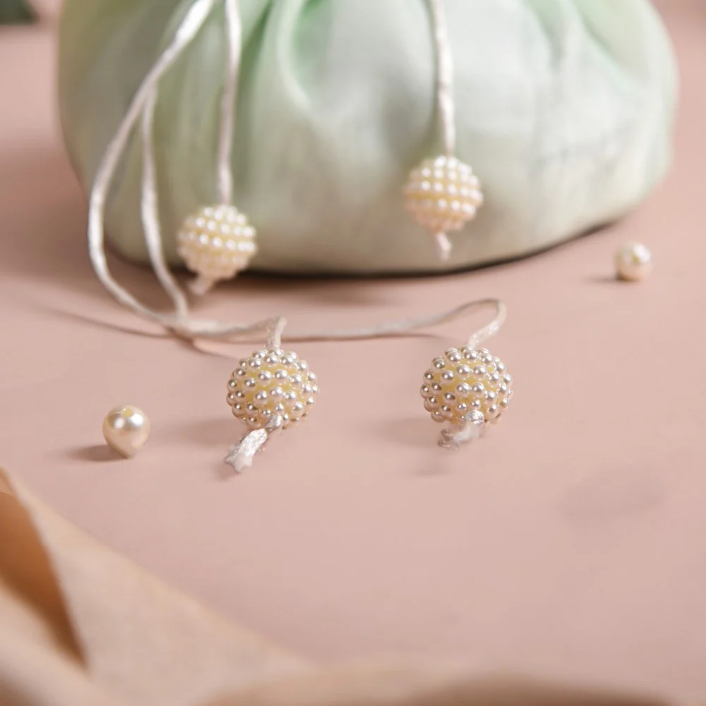 Pearl Potli Bags For Gifting Set Of 2 - Image 10
