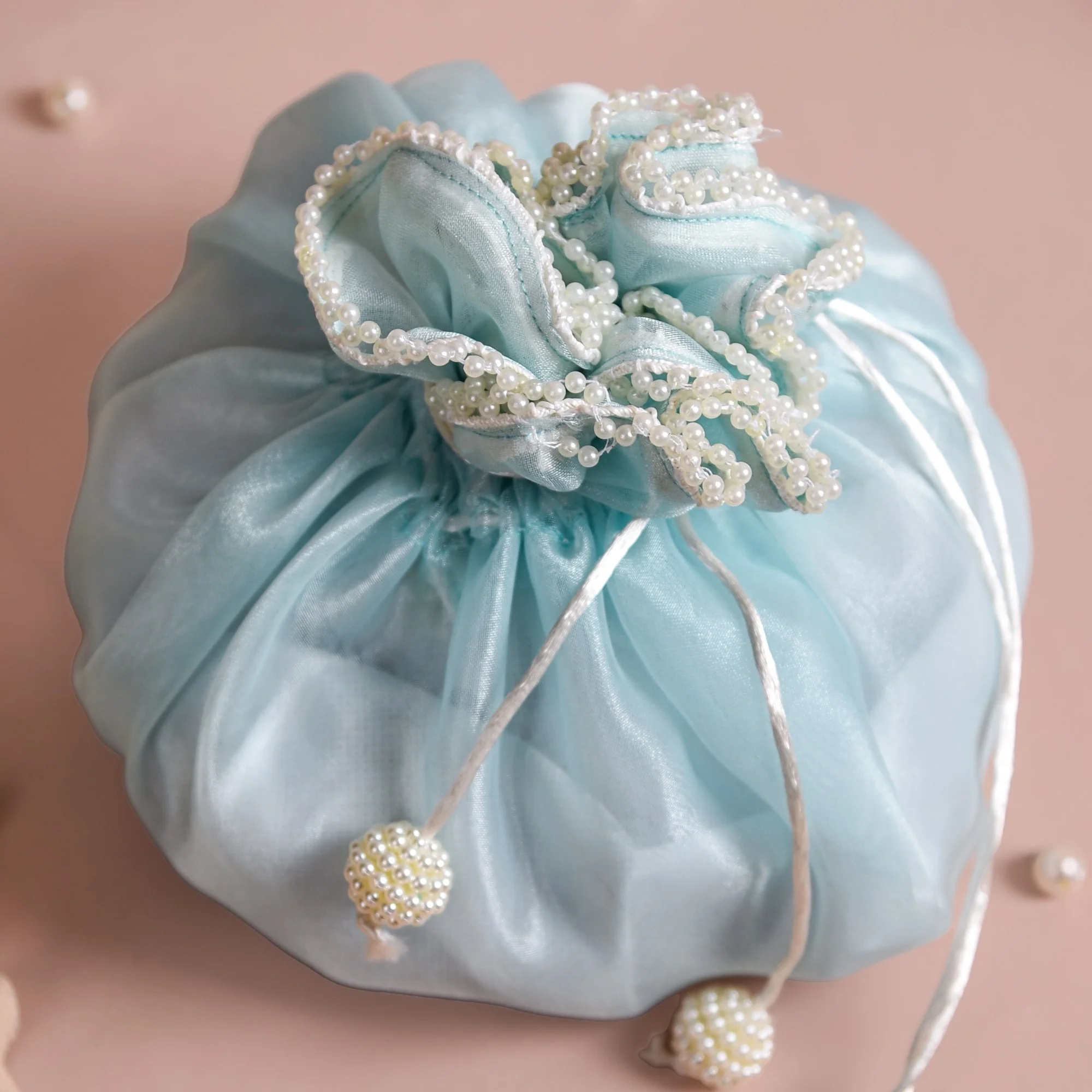 Pearl Potli Bags For Gifting Set Of 2 - Image 4