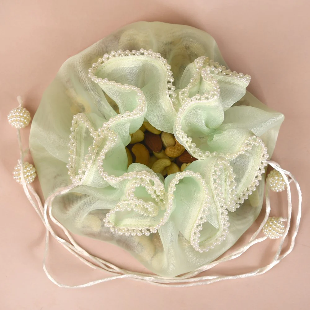 Pearl Potli Bags For Gifting Set Of 2 - Image 7