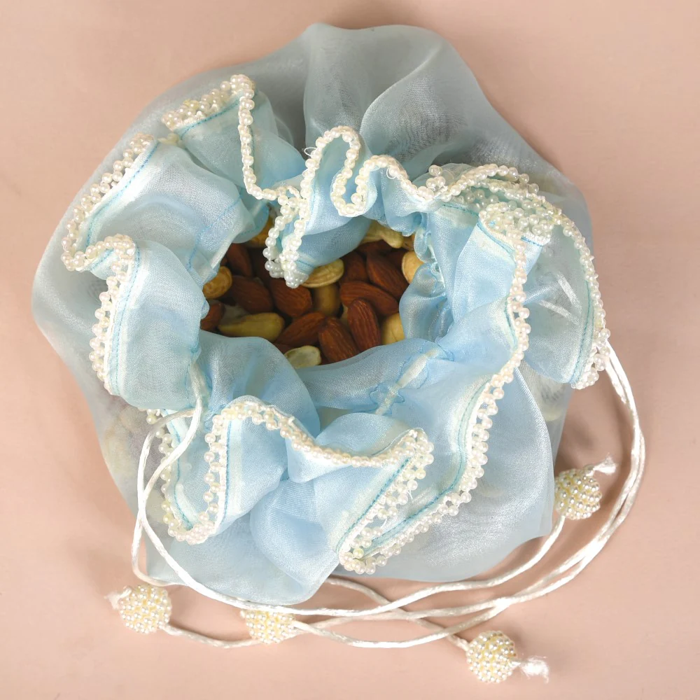 Pearl Potli Bags For Gifting Set Of 2 - Image 8