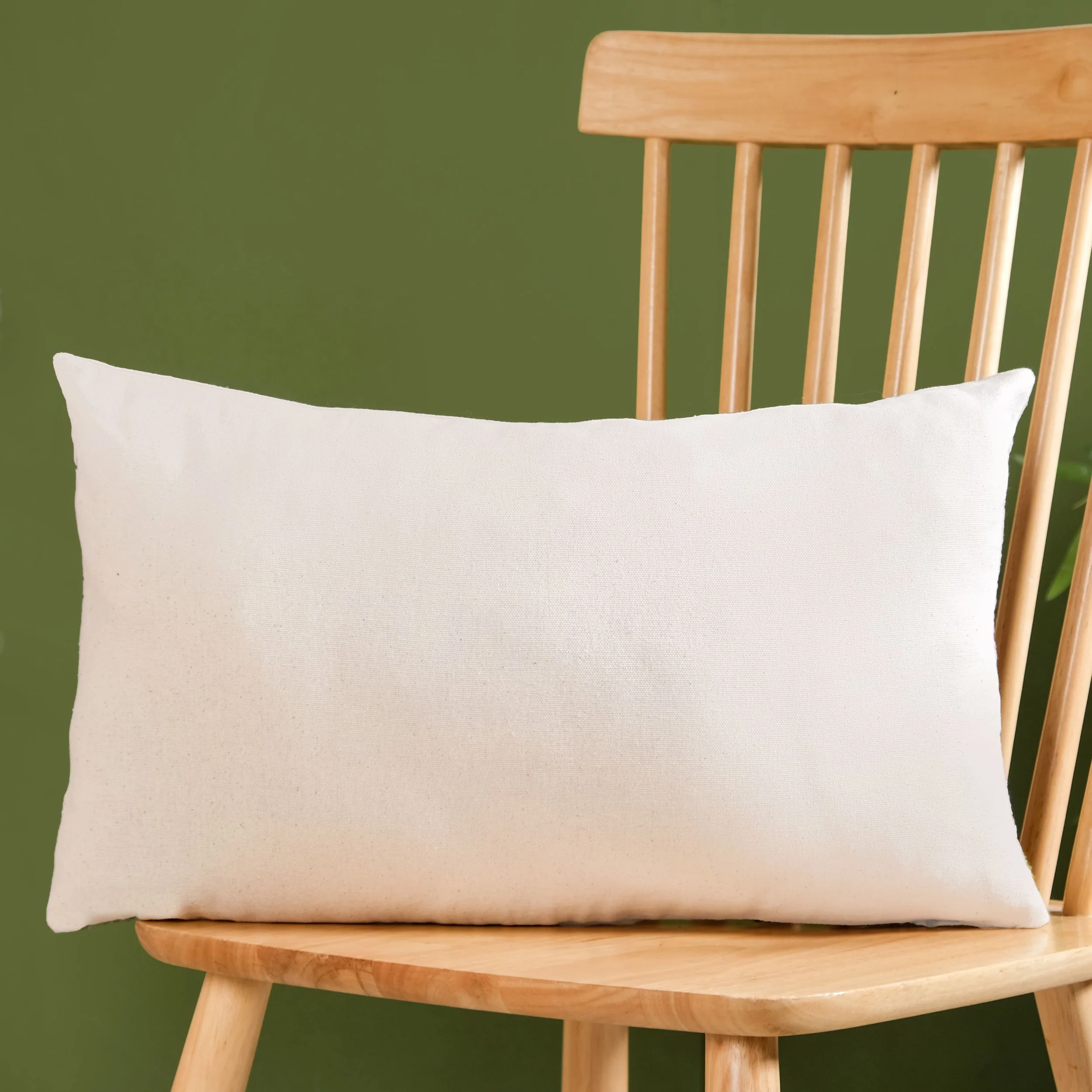 Petal Embroidered Cotton Cushion Cover 50x30cm - Image 7