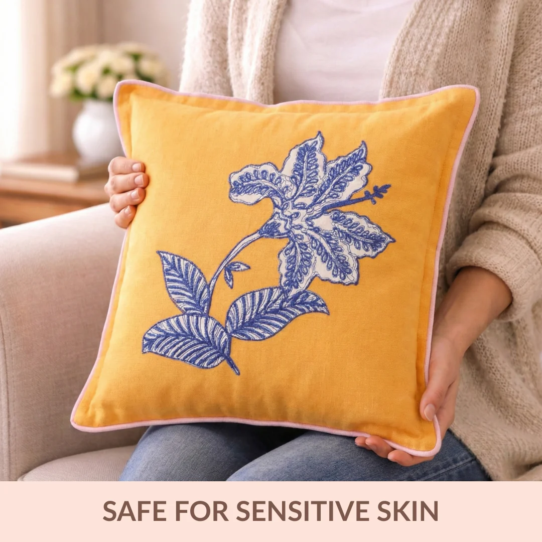 Bloom Era Petal Sketch Cotton Cushion Cover 43x43cm - Image 5