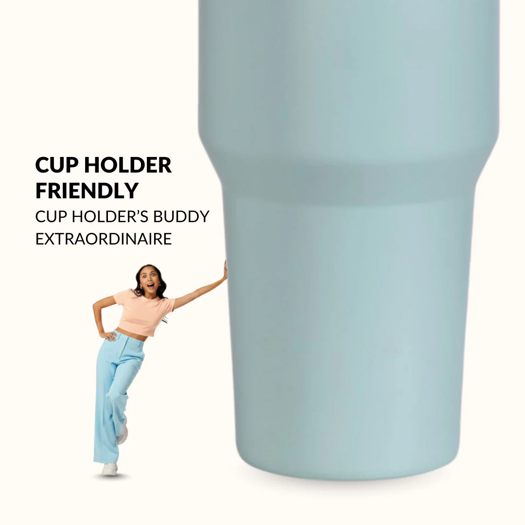 PickSip 40 Insulated Tumbler Bottle With Top Handle Arctic Blue 1200ml - Image 5