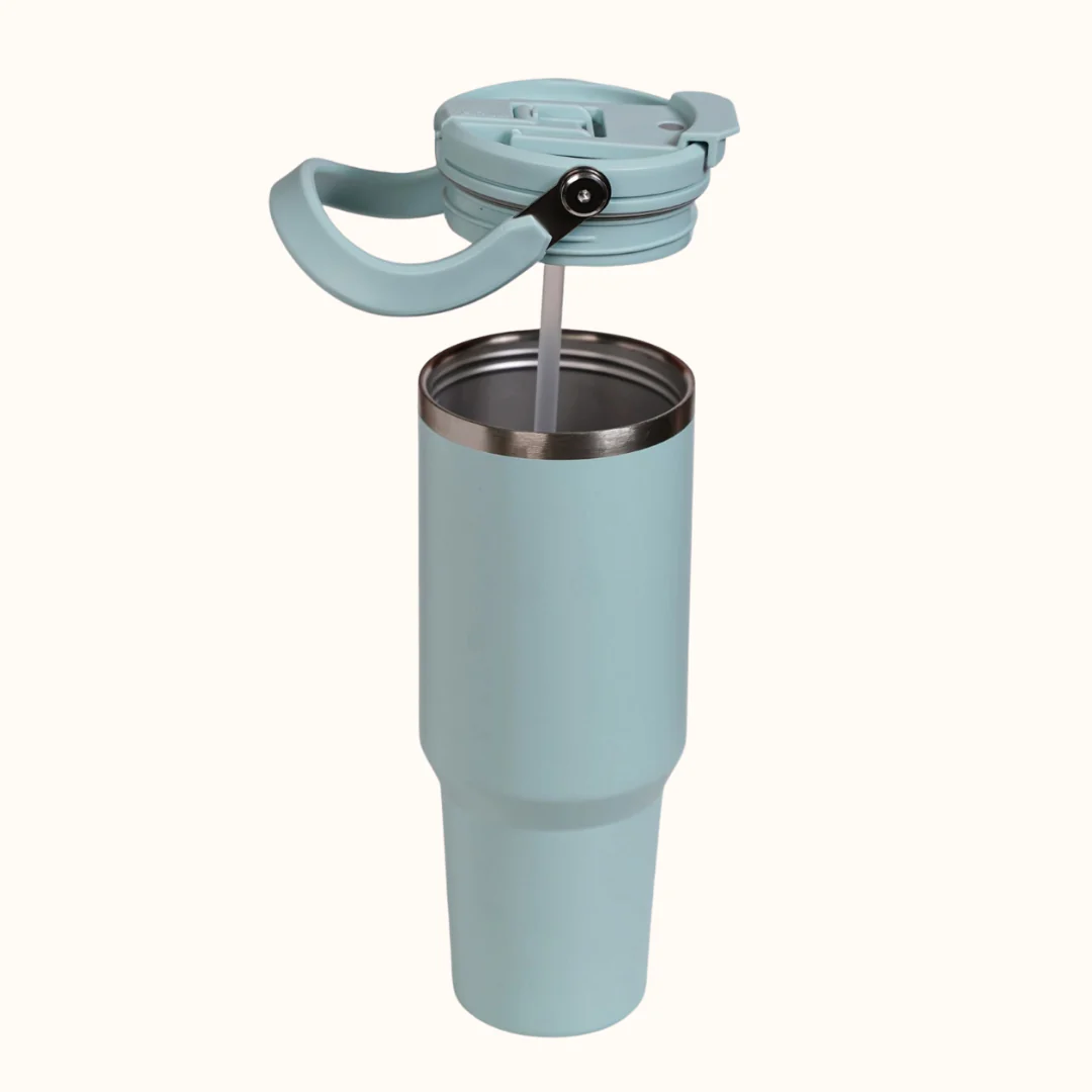 PickSip 40 Insulated Tumbler Bottle With Top Handle Arctic Blue 1200ml - Image 9