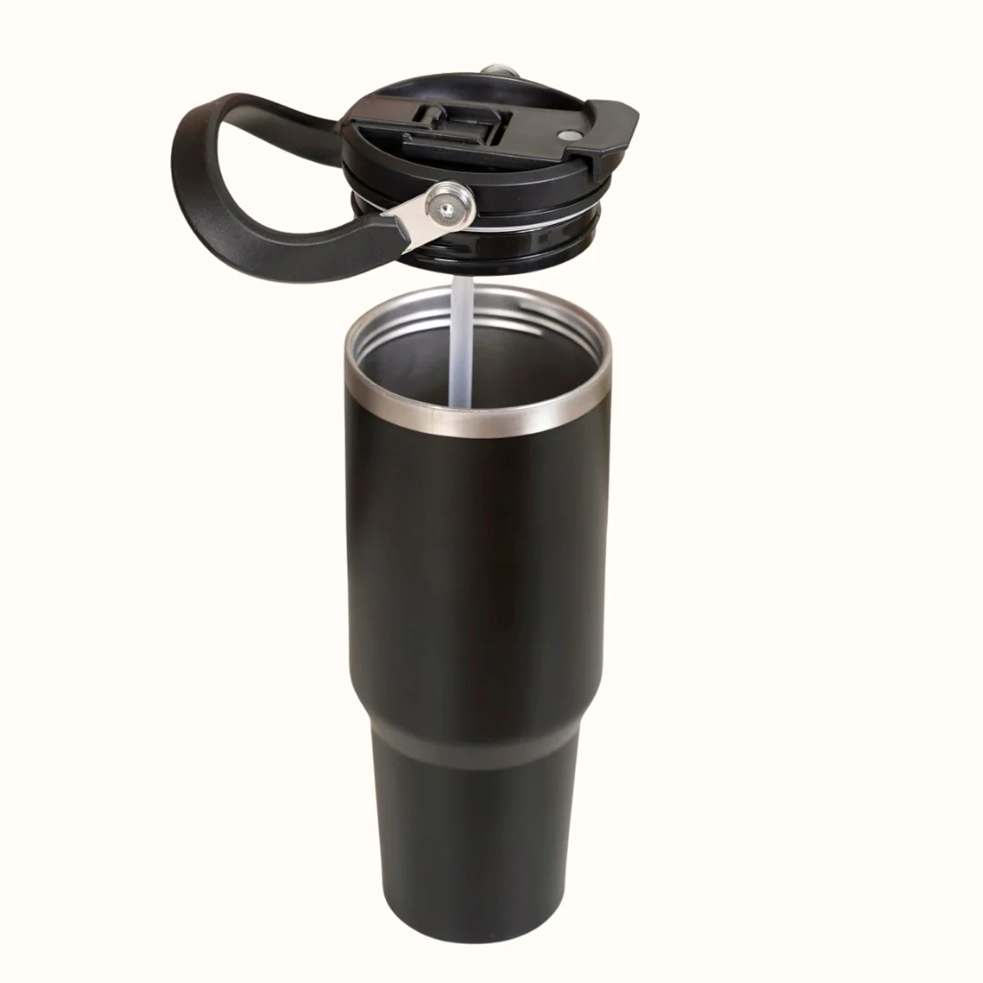 PickSip 40 Insulated Tumbler Bottle With Top Handle Black Noir 1200ml - Image 9