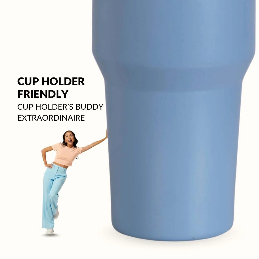 PickSip 40 Insulated Tumbler With Top Handle Blue Frost 1200ml - Image 5