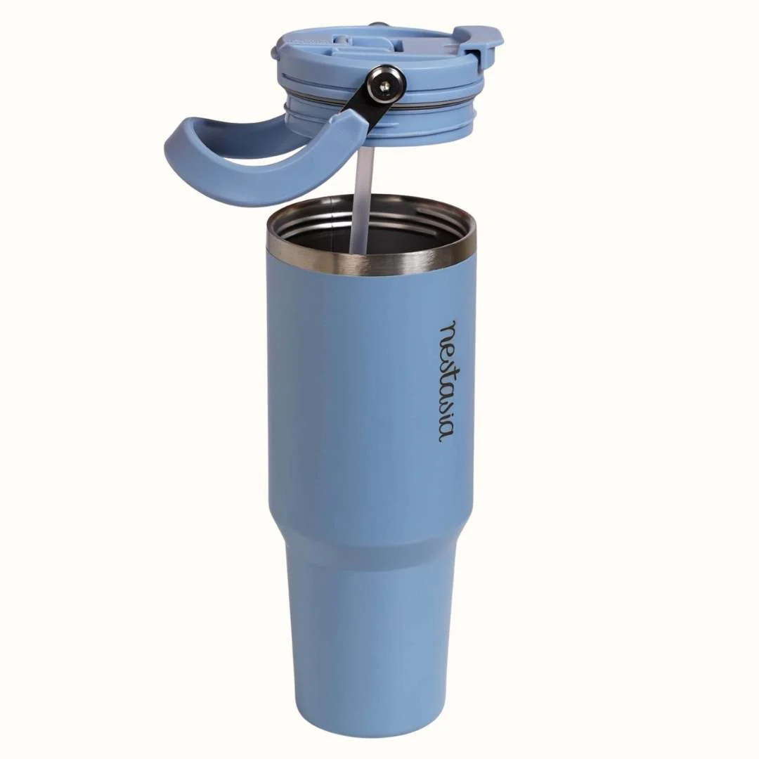 PickSip 40 Insulated Tumbler With Top Handle Blue Frost 1200ml - Image 9