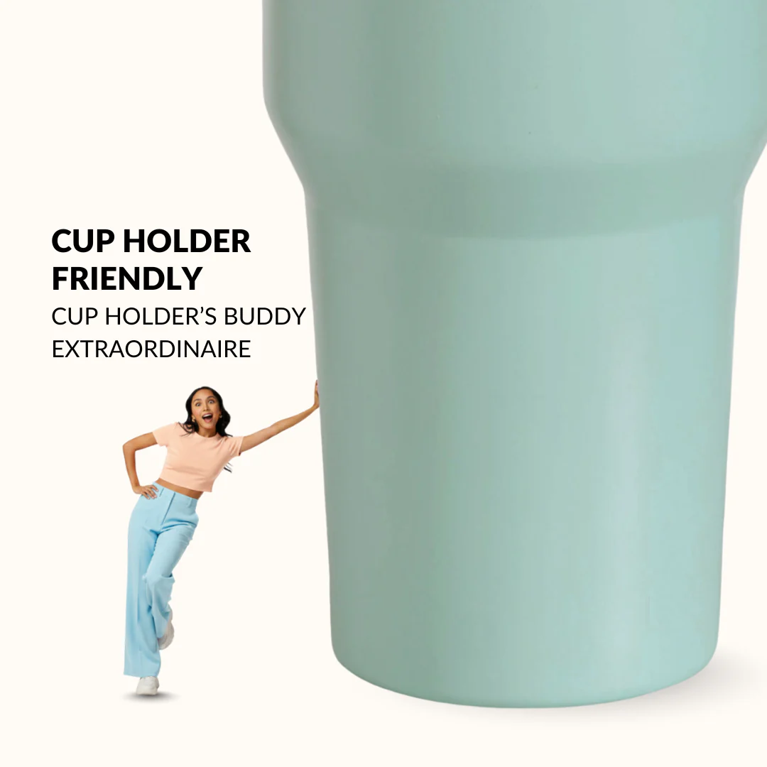 PickSip 40 Insulated Tumbler Bottle With Top Handle Coastal Malibu Blue 1200ml - Image 5