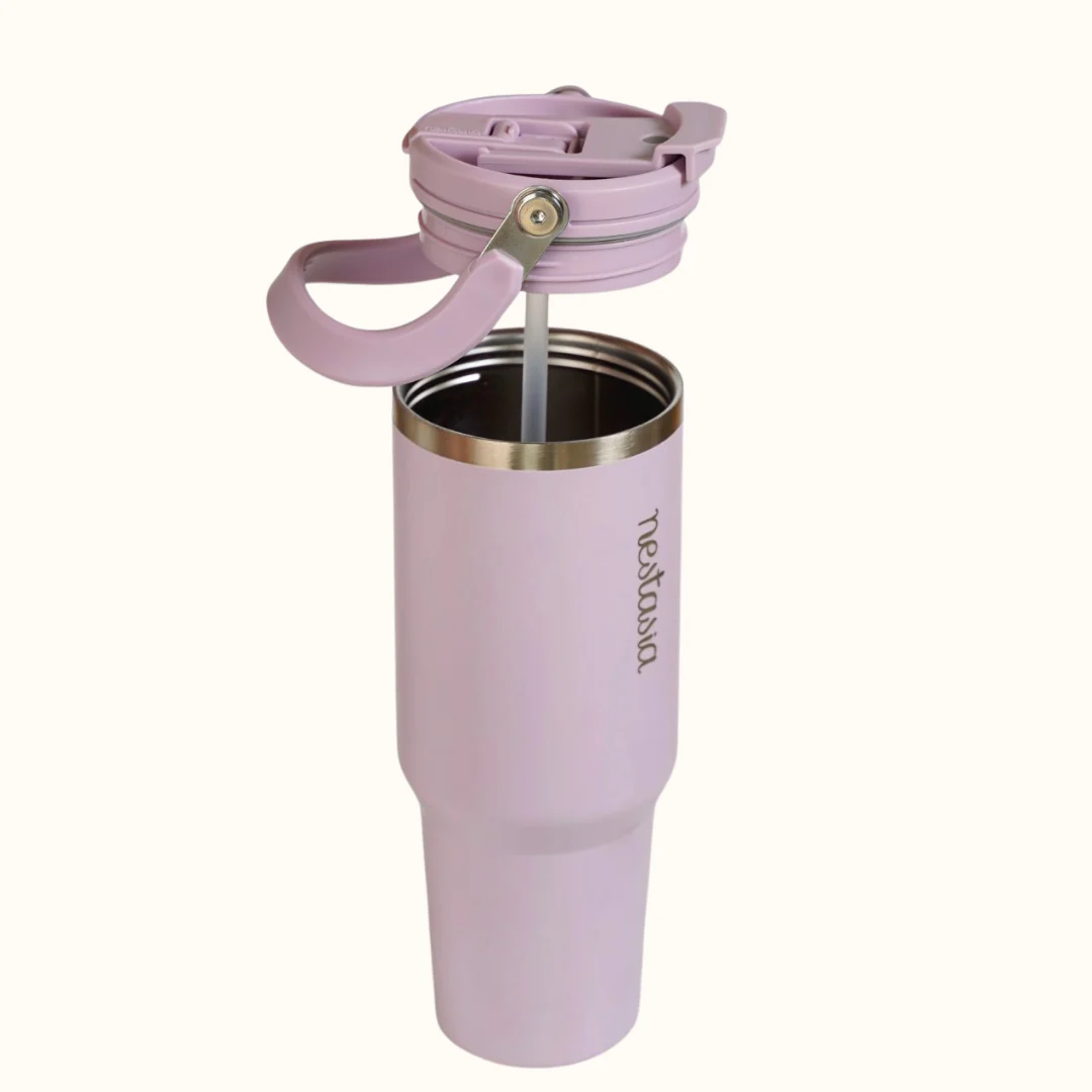 PickSip 40 Insulated Tumbler Bottle With Top Handle Lilac Haze 1200ml - Image 9