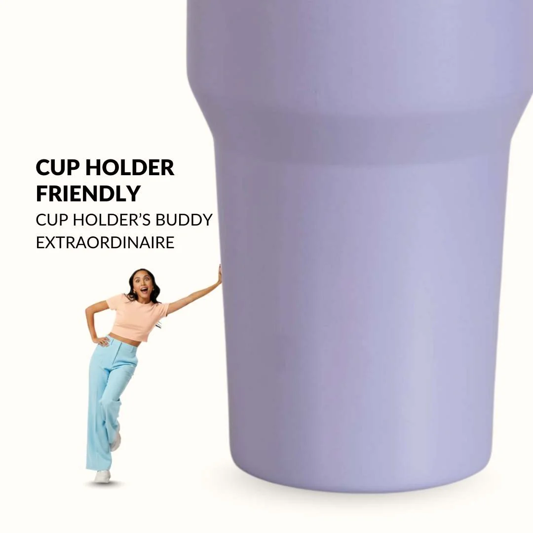 PickSip 40 Insulated Tumbler With Top Handle Periwinkle 1200ml - Image 5